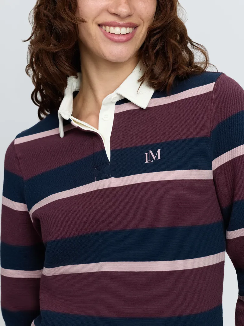 LeMieux Sloane Stripe Rugby Shirt Bramble-1