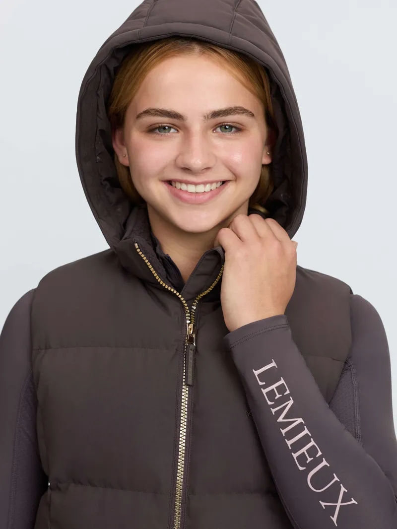 LeMieux Young Rider Joey Hooded Gilet Cocoa-1