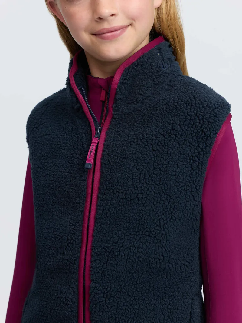 Young Rider Trinity Teddy Gilet Navy-1