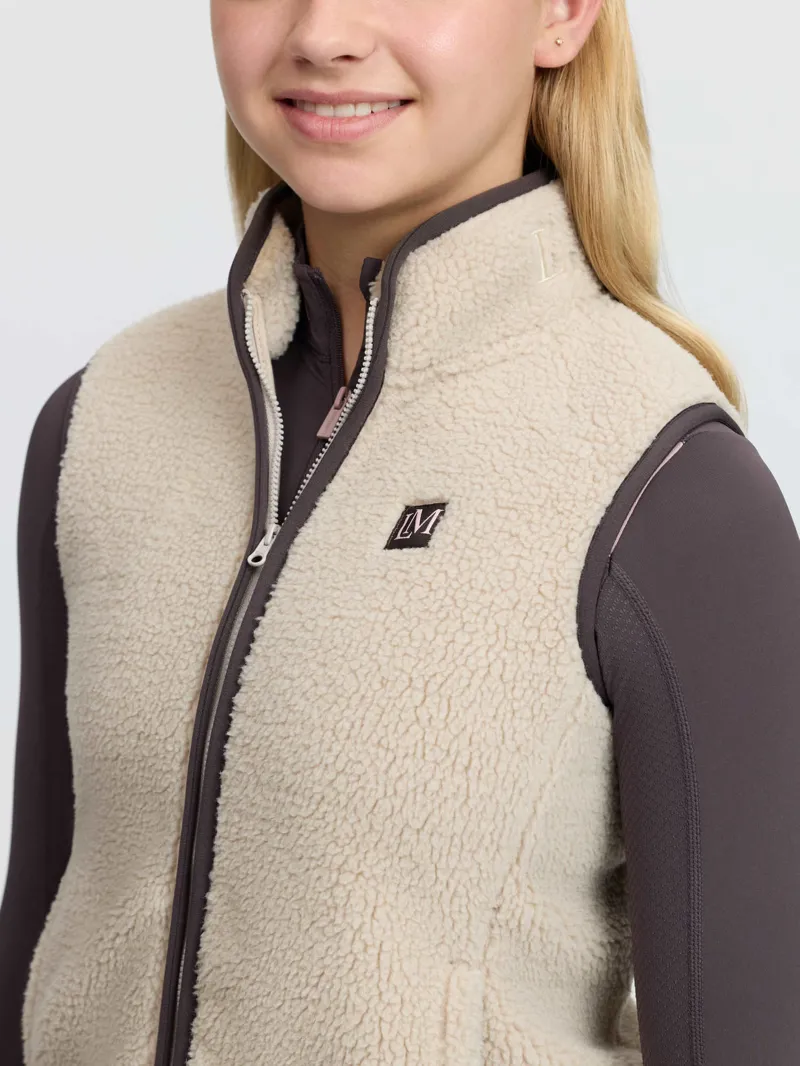 Young Rider Trinity Teddy Gilet Stone-1