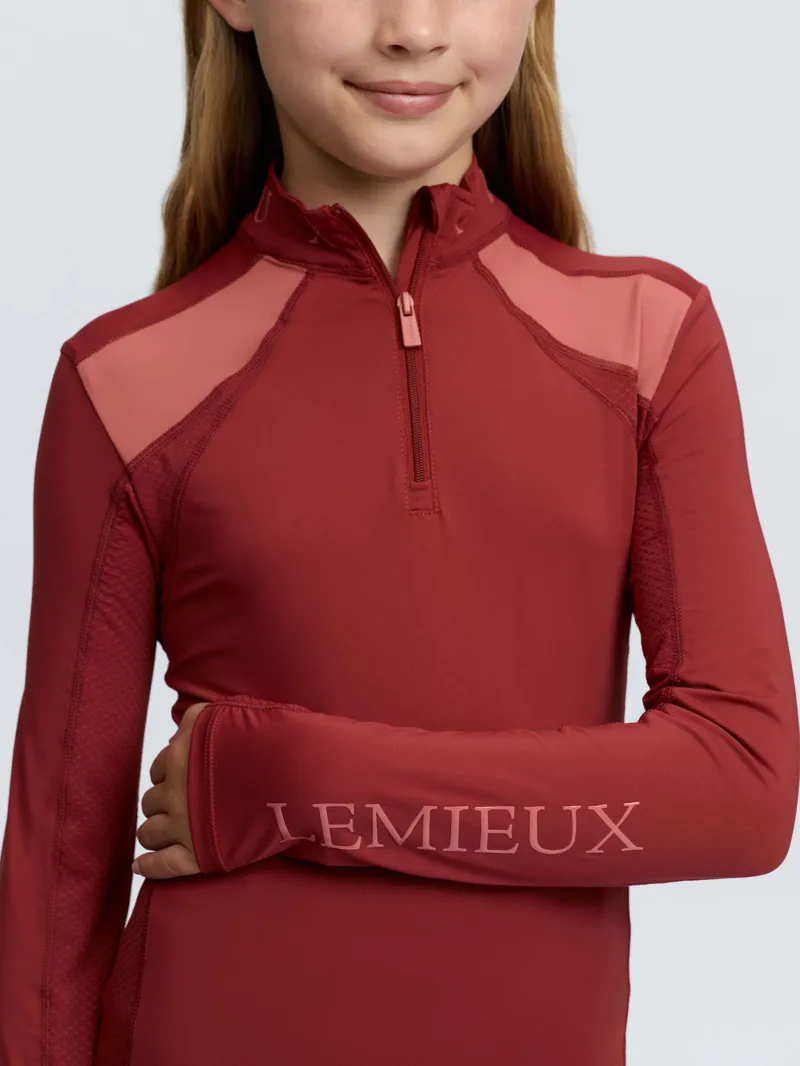 LeMieux Young Rider Mia Mesh Base Layer Russet-1