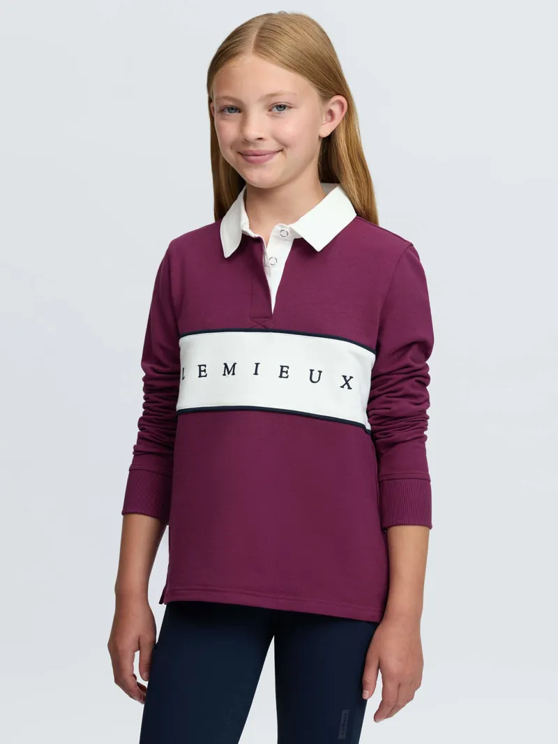 LeMieux Young Rider Riley Rugby Shirt Blackberry