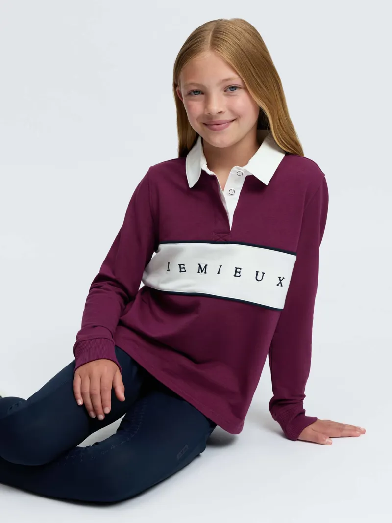 LeMieux Young Rider Riley Rugby Shirt Blackberry-1
