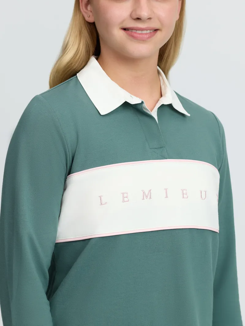 LeMieux Young Rider Riley Rugby Shirt Aloe-1