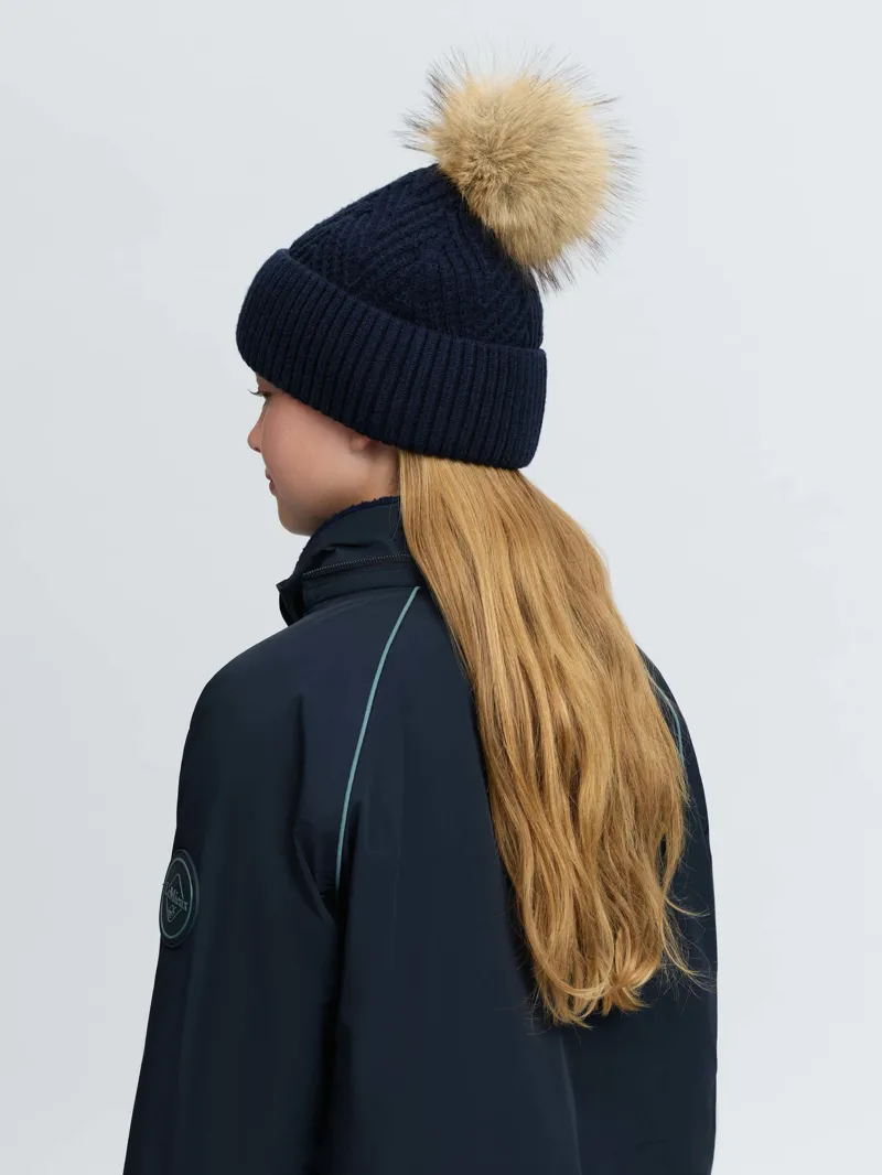 Clara Knit Beanie Navy-1