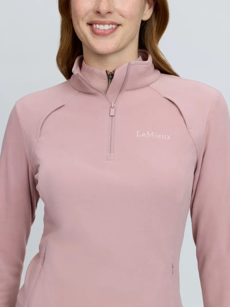 LeMieux Frances Quarter Zip Fleece Wild Rose-1