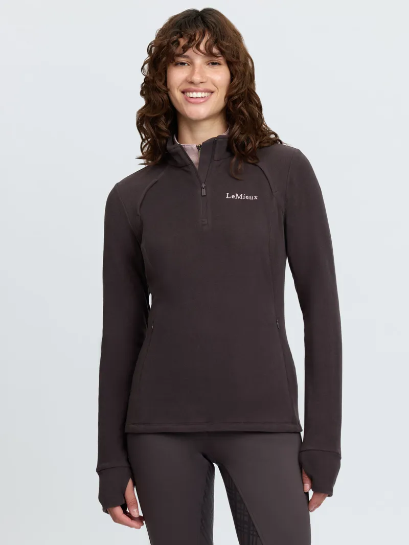 LeMieux Frances Quarter Zip Fleece Cocoa