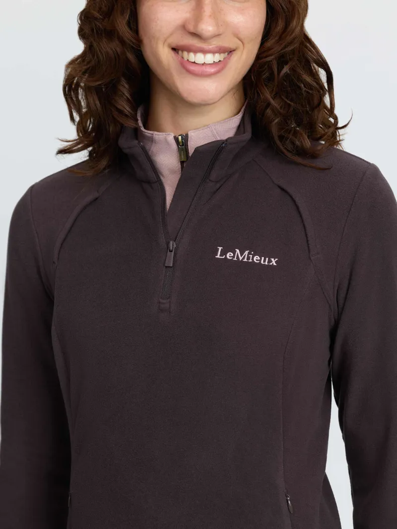 LeMieux Frances Quarter Zip Fleece Cocoa-1