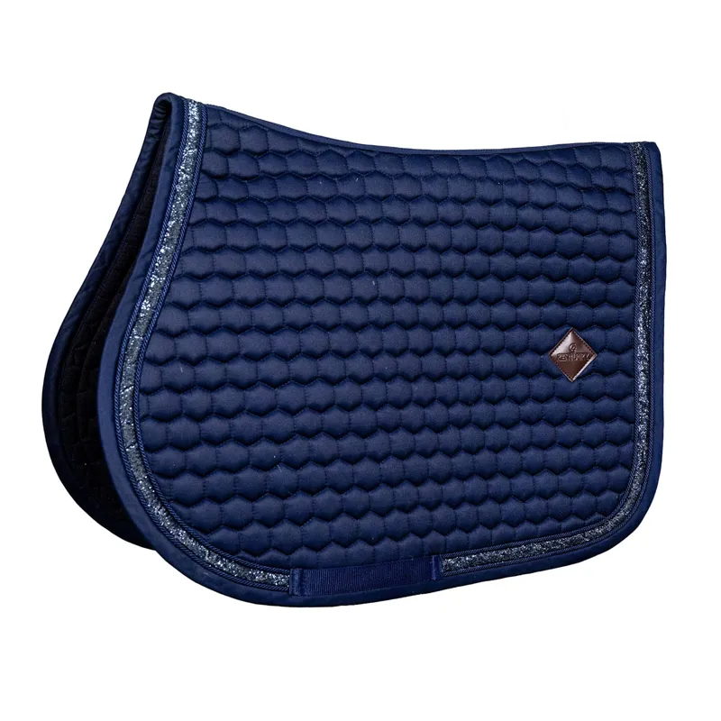 Kentucky Saddle Pad Glitter Band Jumping Navy-1