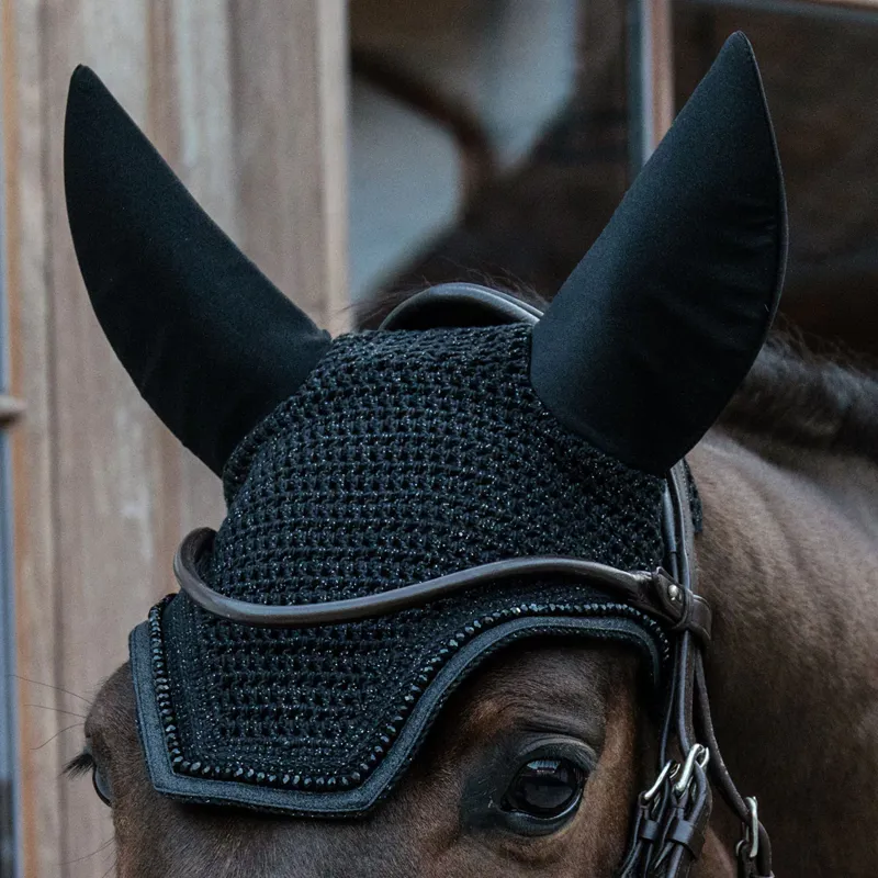 Kentucky Fly Veil Wellington Glitter Soundless Black