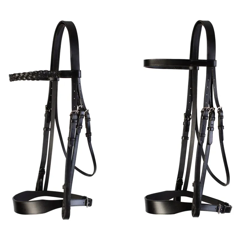 Show Bridle 2 Browbands Black-1