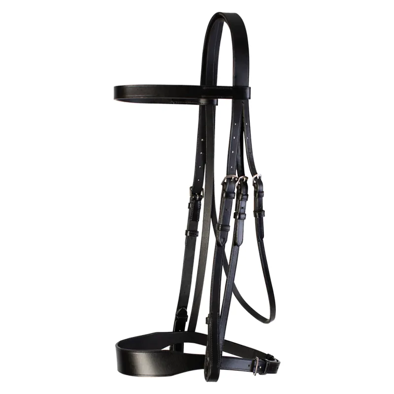 Show Bridle 2 Browbands Brown-3