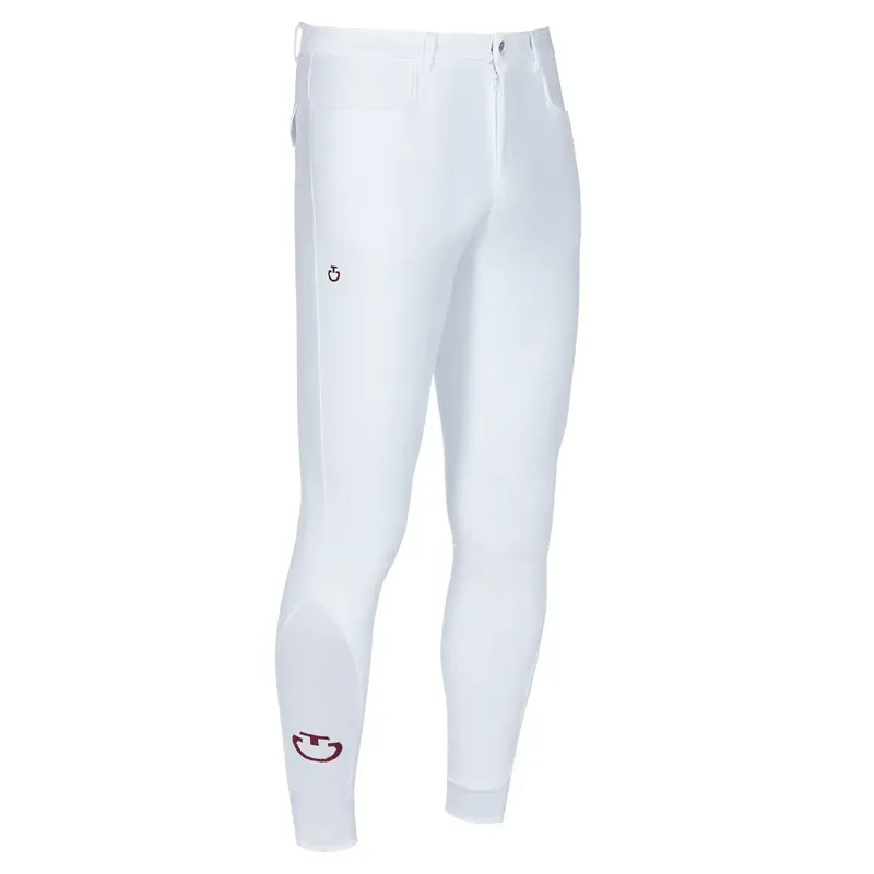 Cavalleria Toscana Mens Knee Grip Jumping Breeches White