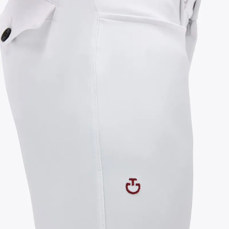 Cavalleria Toscana Mens Knee Grip Jumping Breeches White-2