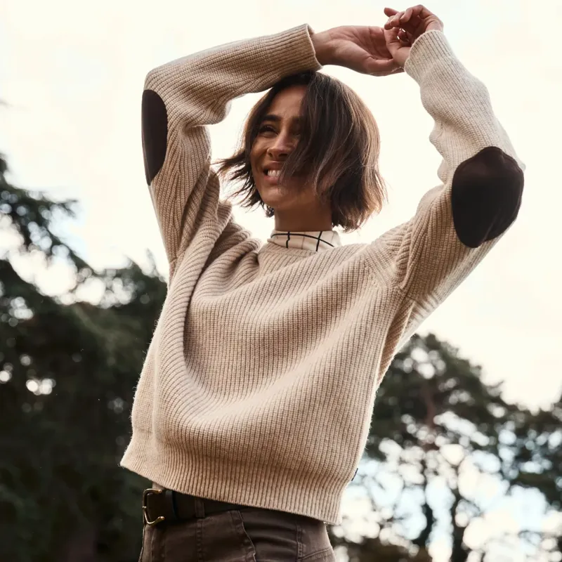 Romney Washable Wool Sweater Beige-1