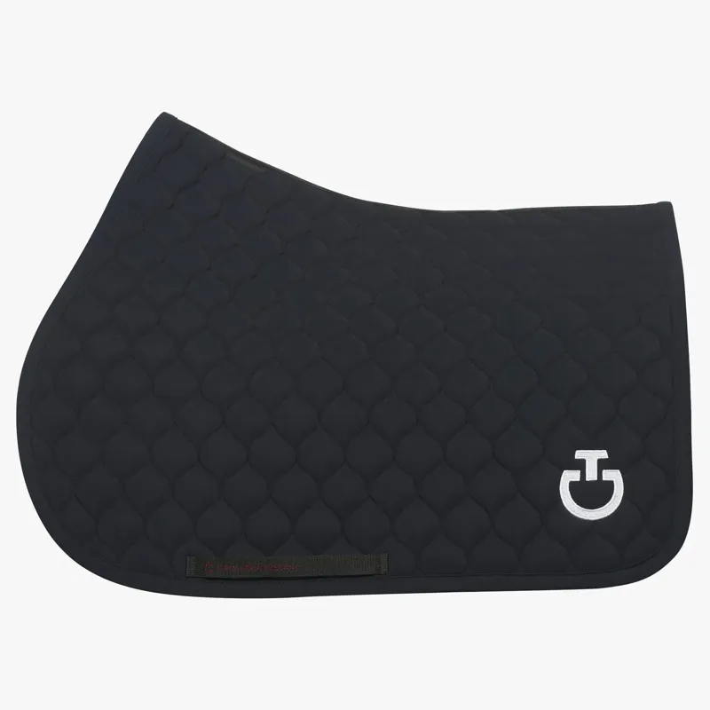 Cavalleria Toscana Circular Quilted Jersey Jumping Saddle Pad Navy