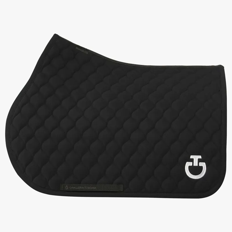 Cavalleria Toscana Circular Quilted Jersey Jumping Saddle Pad Black