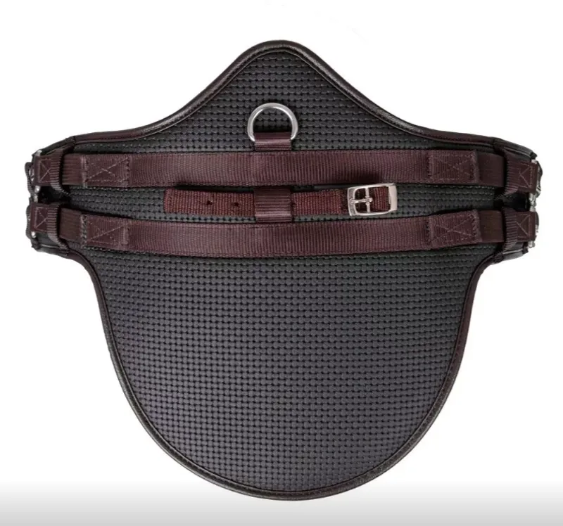 HY Equestrian Waffle Stud Girth Short Brown