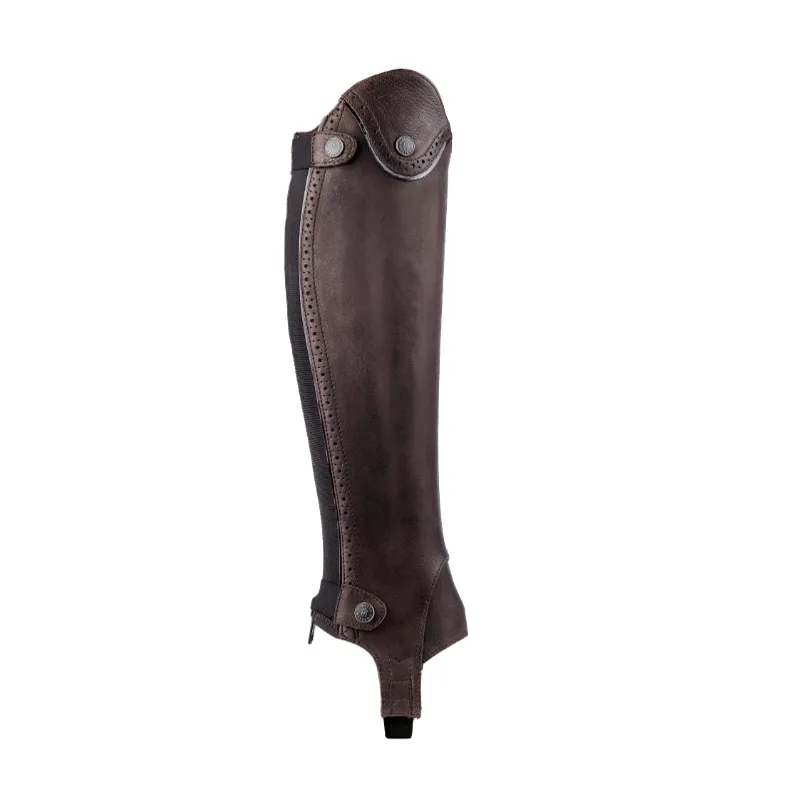 Moretta Lucetta Leather Gaiters in BROWN