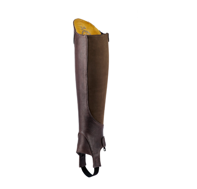 Moretta Lucetta Leather Gaiters in BROWN-1