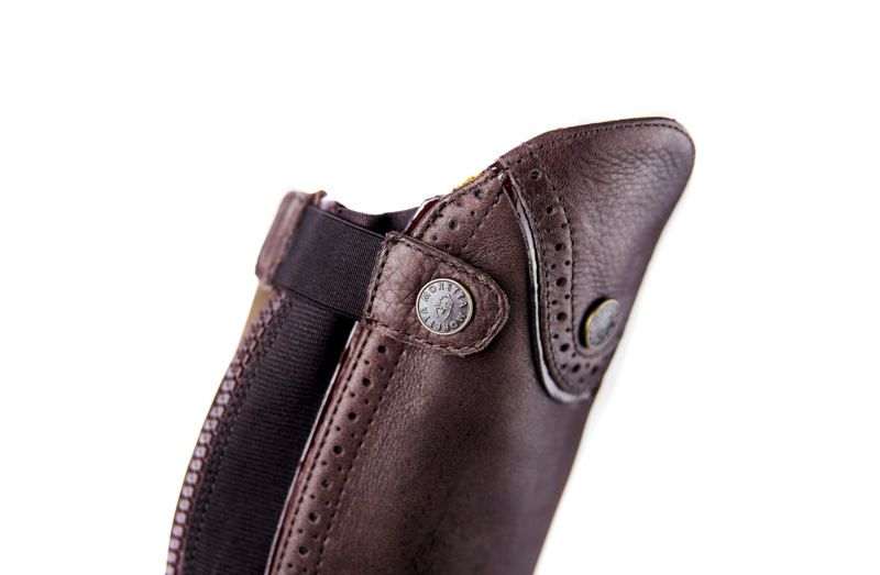 Moretta Lucetta Leather Gaiters in BROWN-2