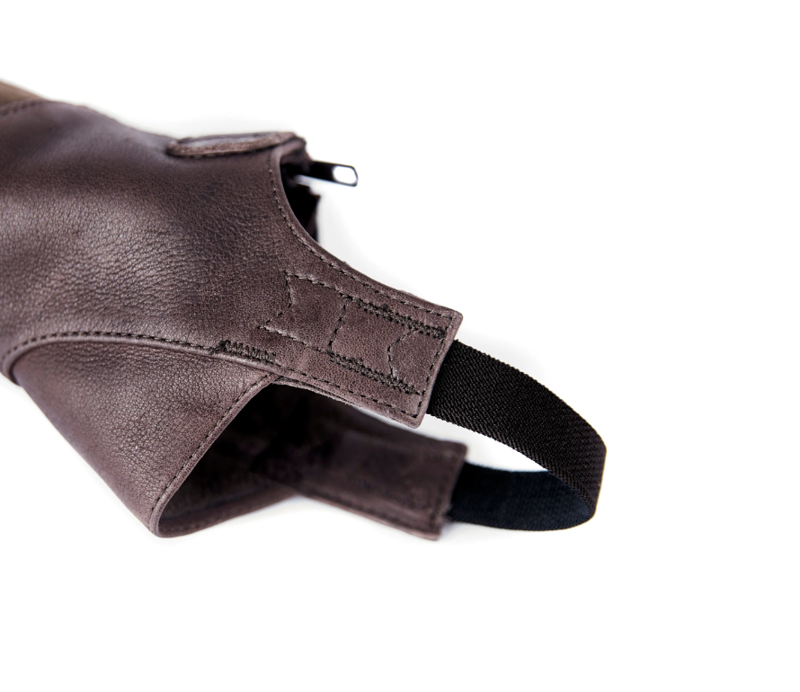 Moretta Lucetta Leather Gaiters in BROWN-3