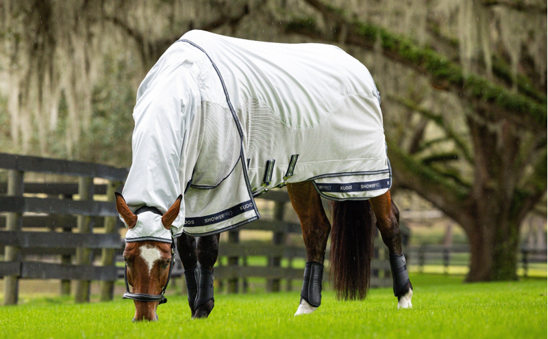 Kudos Shower Pro Waterproof Fly Rug Grey-1