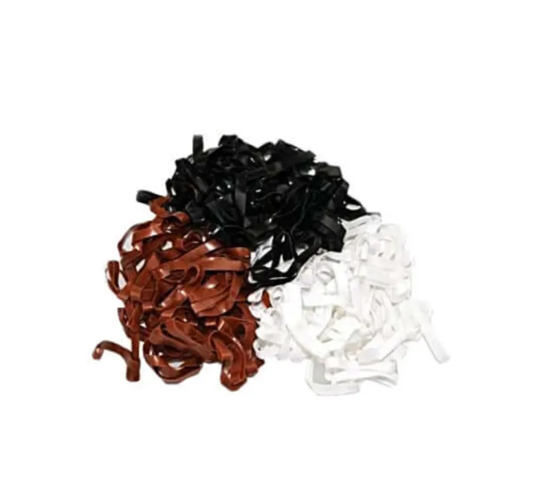 SG Silicone Plaiting Bands White