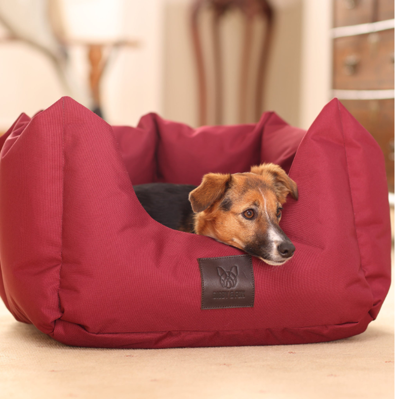 Digby and Fox Nest Dog Bed Maroon-1
