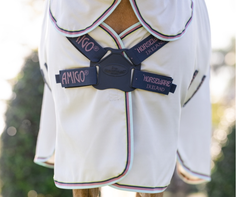 Horseware Amigo Ripstop Pony Hoody Silver/Lime/Pink-1