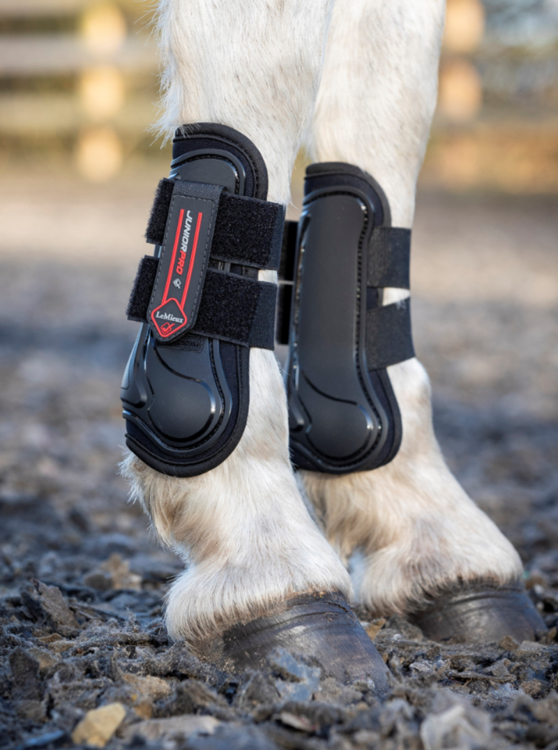 LeMieux Junior Pro Tendon Boots Black X-Small-1