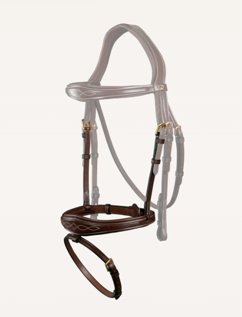 Dy'on Anatomic Flash Noseband Brown Over D Collection