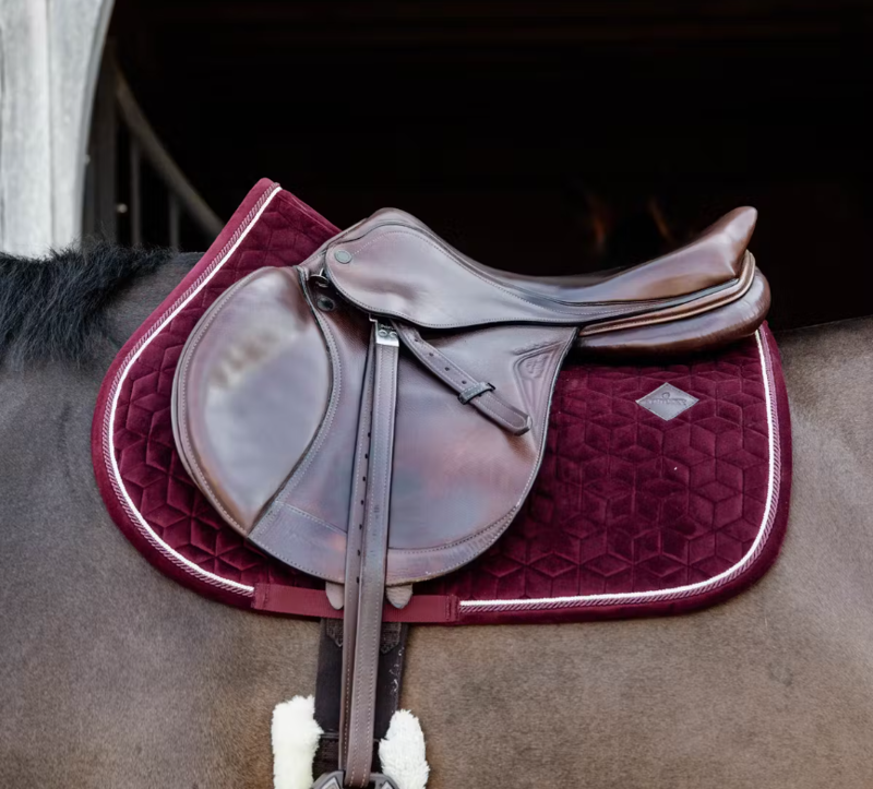 Kentucky Saddle Pad Velvet Jumping Bordeaux-1