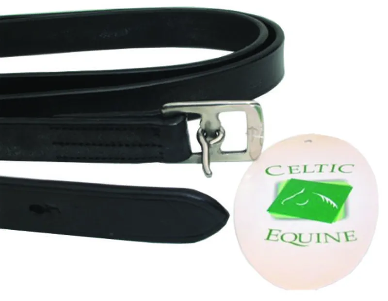 Celtic Equine Stirrup Leathers Classic Black
