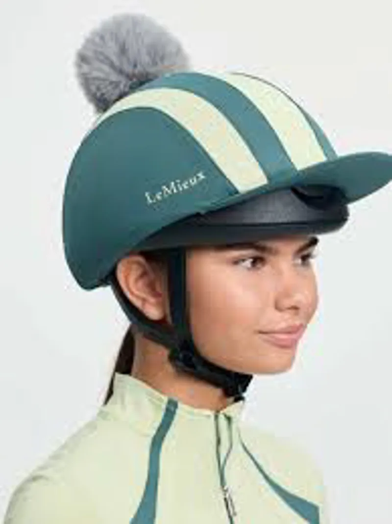 LeMieux Tempo Pom Hat Silk Jungle-1