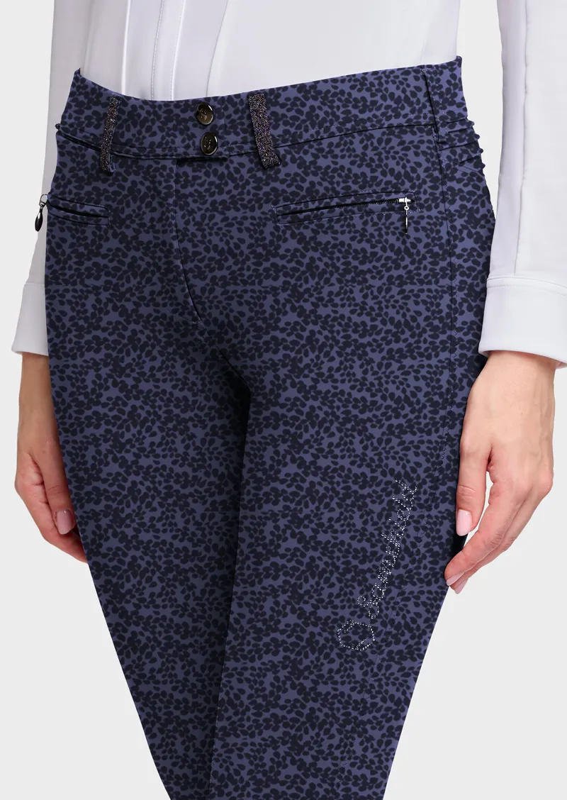Adele Crystal Knee Grip Breeches Anthracite -2