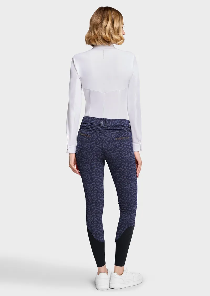 Adele Crystal Knee Grip Breeches Anthracite -1