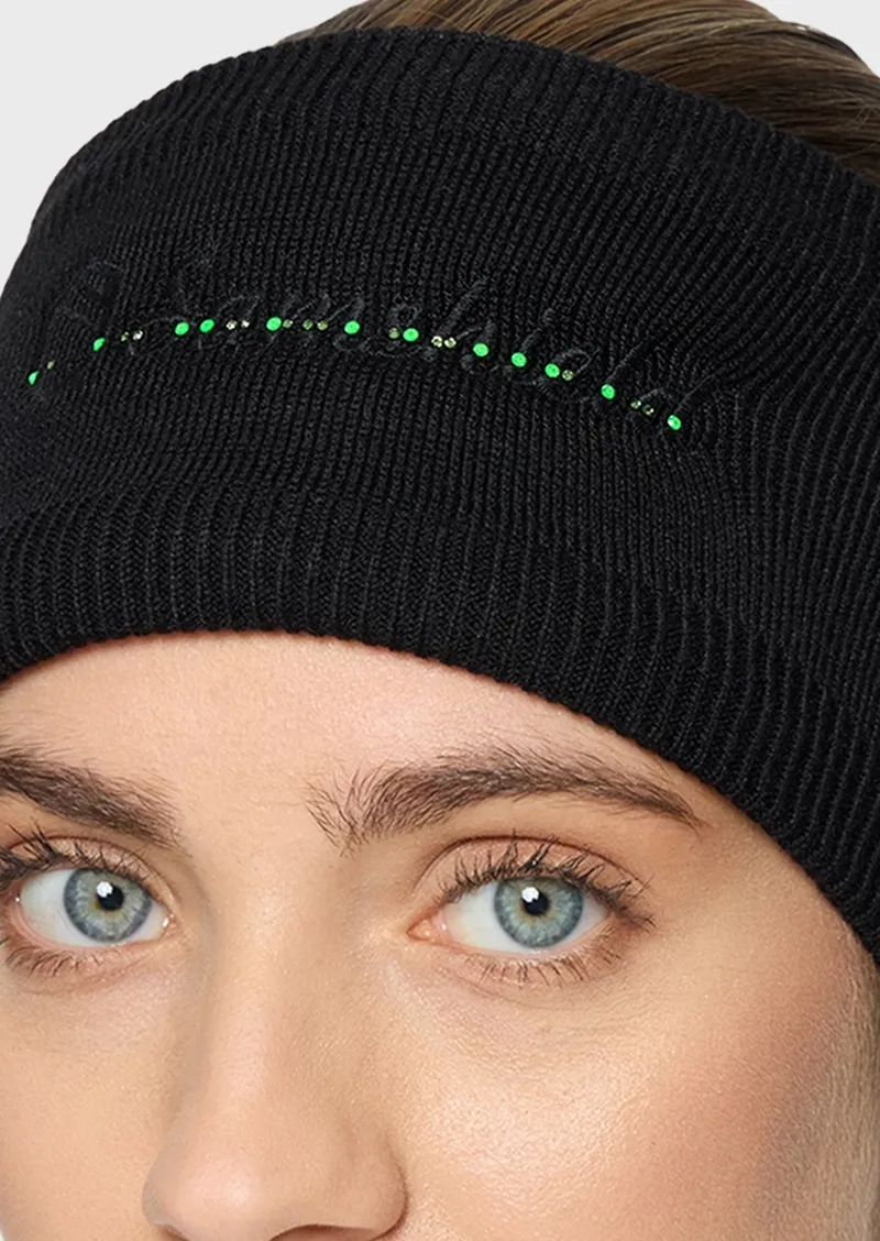Amalie Crystal Headband Black-2