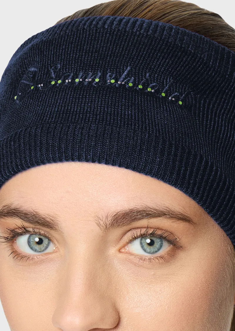 Amalie Crystal Headband Navy-2