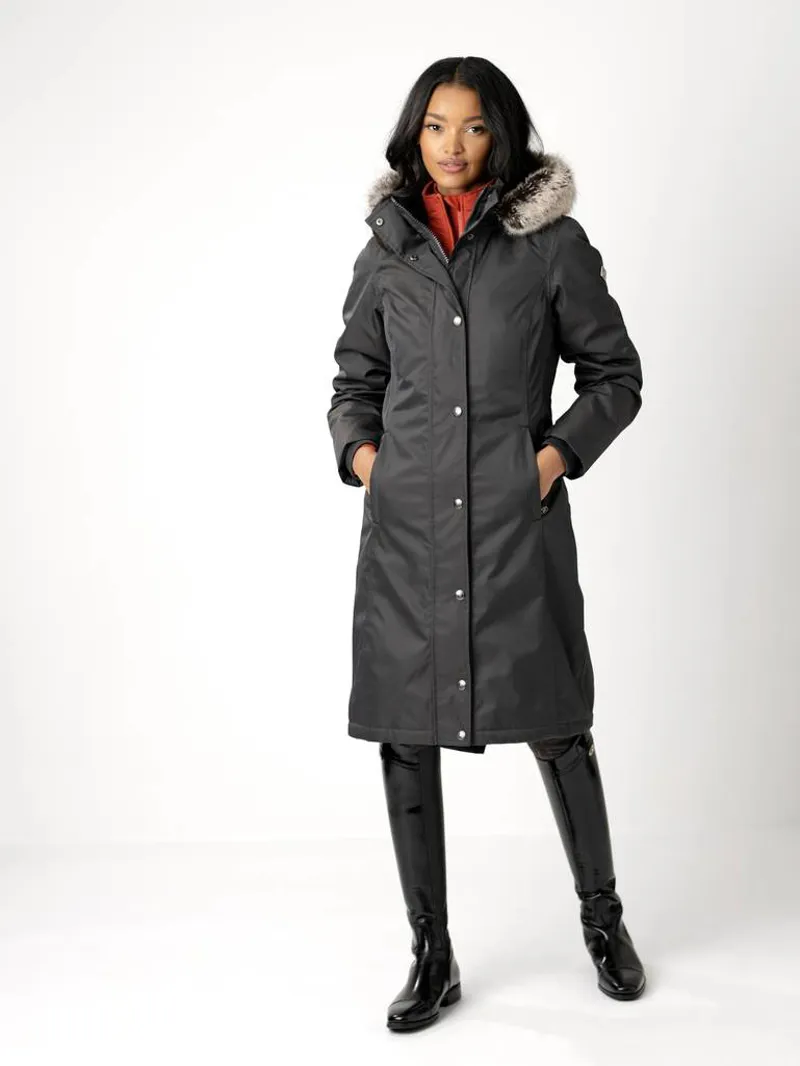 LeMieux Waterproof Long Riding Coat Grey-2