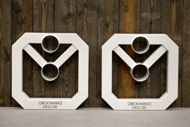 Kentucky Aliminium Square Cavaletti Set of 2 White-1