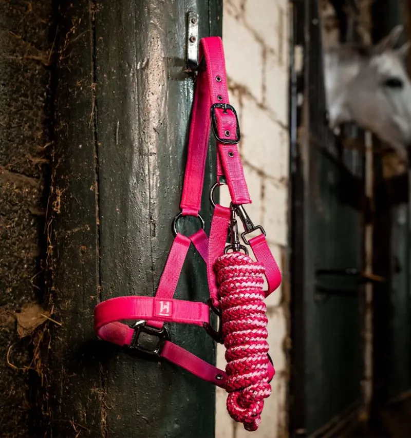 Horseware Newmarket Headcollar and Leadrope Witney Pink