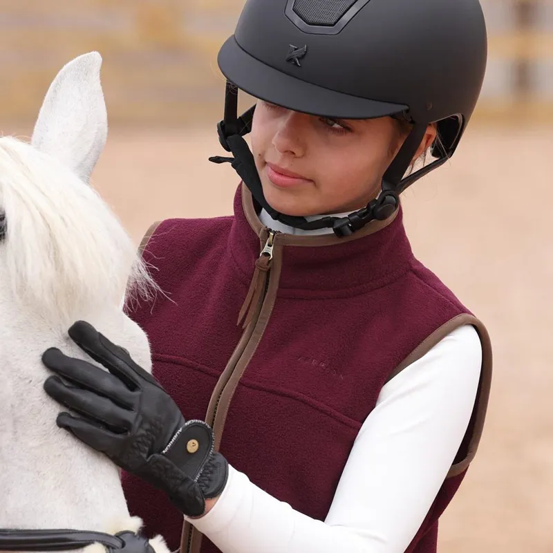 Aubrion Core Fleece Gilet - Young Rider MAROON-1