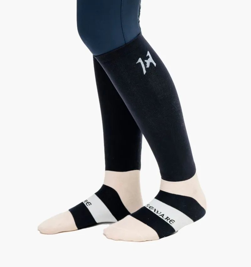 Horseware Newmarket Atheltix Socks Navy Stripe