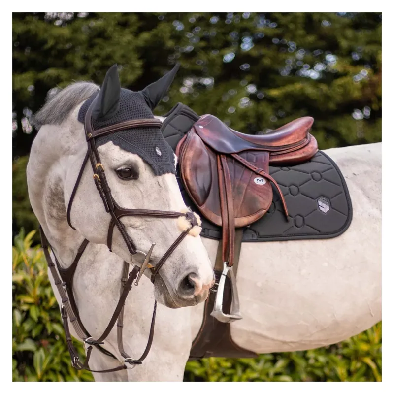 Samshield Spineshield Jump Swarovski Anthracite Saddle Pad-2