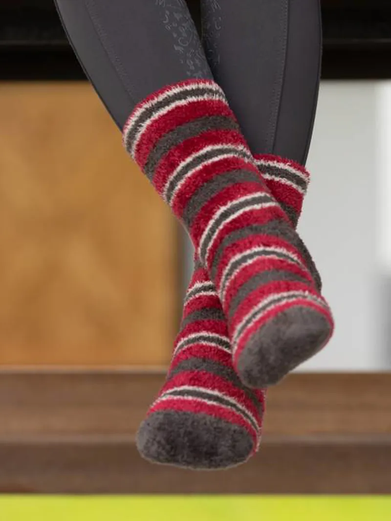 Mini Sabrina Stripe Fluffy Socks Ember