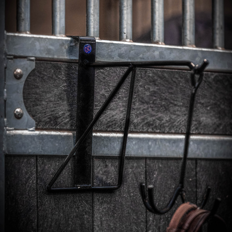 One Equestrian Tack Hook Holder Black -1