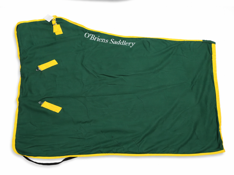 O'Brien's Embroidered Green/Gold Fleece Rug