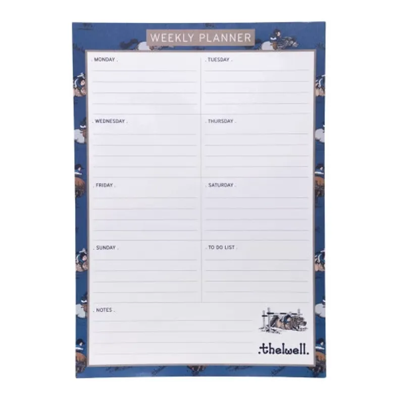 Thelwell Collection A4 Weekly Planner blue-1