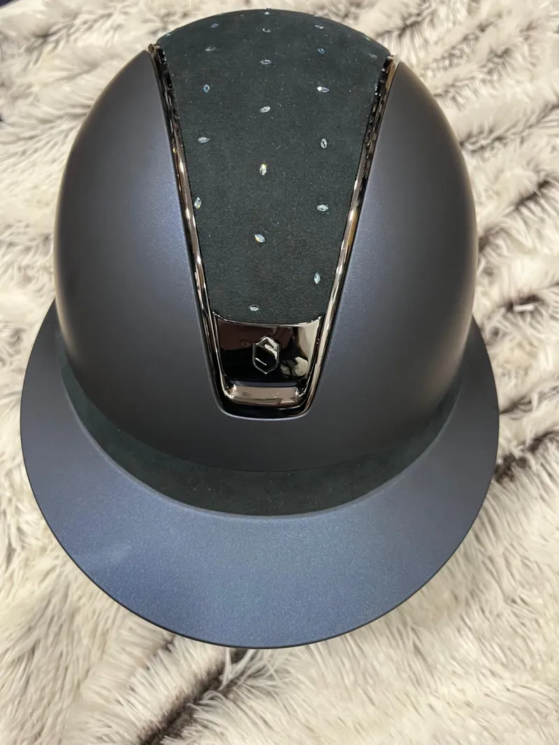 Miss Shield 2.0 Blue Crystal Comet Light Aquamarine Alcantra Front Band M-1